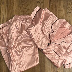 Silky Pink Pajama Set NWOT